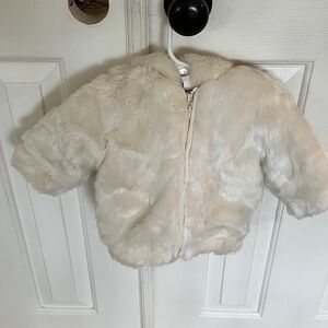 Restoration Hardware Cream Kids Puffer Jacket